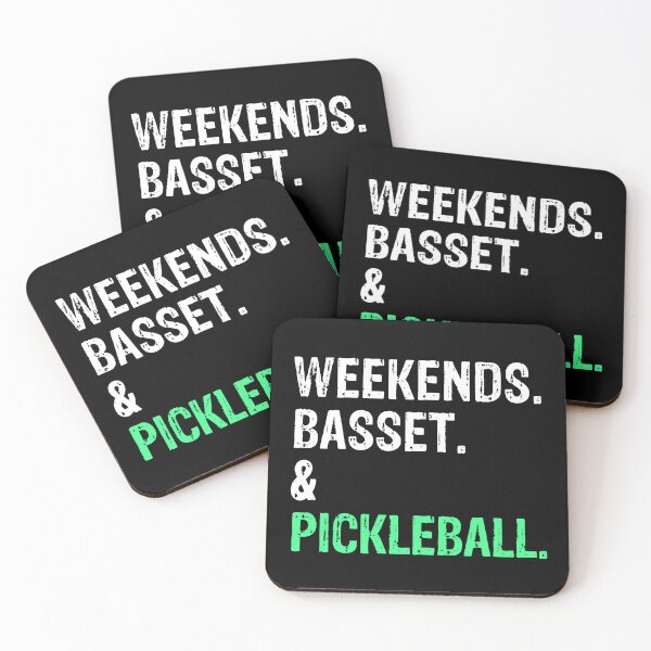 Item preview, Weekends Basset and Pickleball Funny Dog Gift  designed and sold by Guarddogdrive.