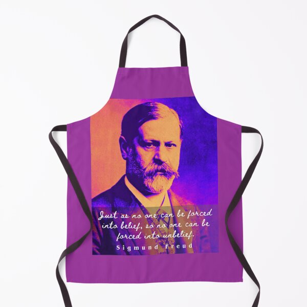 Item preview, Sigmund Freud portrait and quote: Just as no one can be forced into belief.... designed and sold by artbleed.