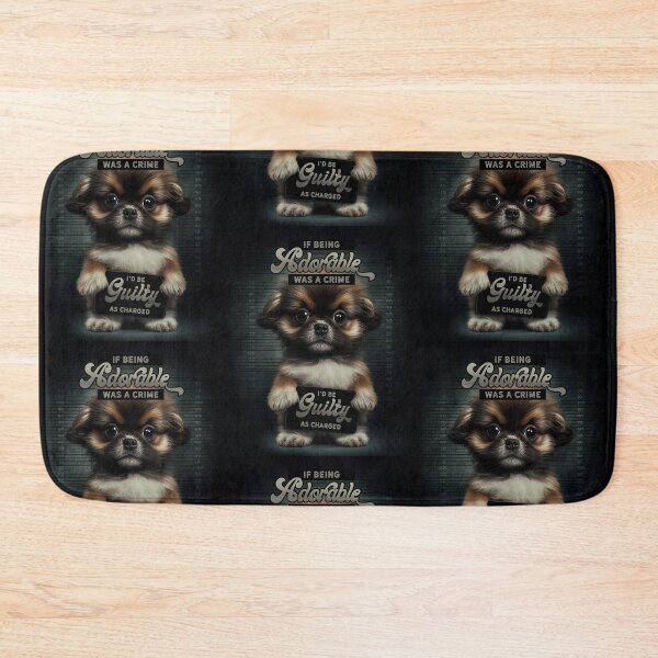 Item preview, If Being Adorable Was A Crime, I'd Be Guilty As Charged. Cute puppy mugshot. designed and sold by HappyPrompt.