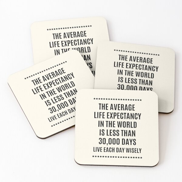Item preview, The Average Life Expectancy In The World Is Less Than 30,000 Days designed and sold by FunnyFactDesign.
