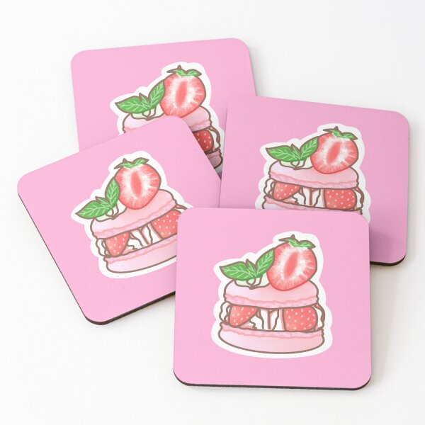 Item preview, Strawberry Macarons designed and sold by CuteInMind.