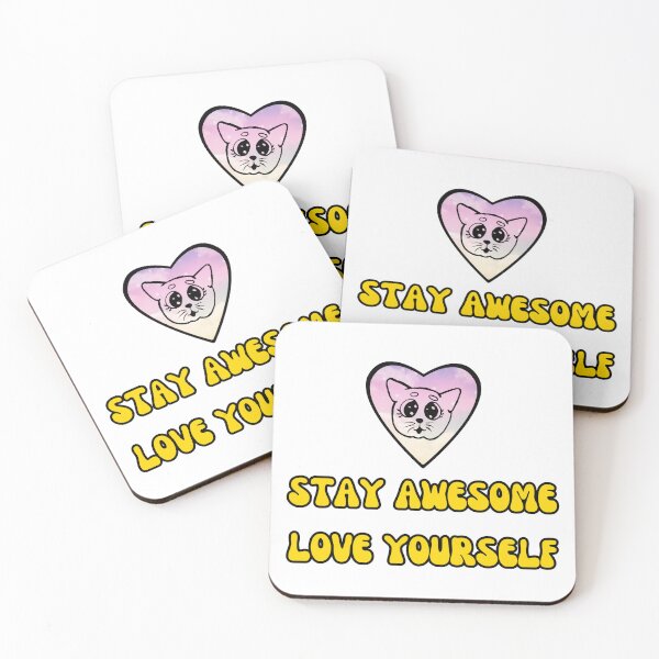 Item preview, StayAwesome+LoveYourself! Ver 3 - Pastel Sky Kitty designed and sold by lunariamoon.