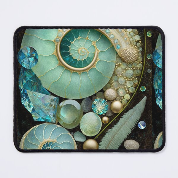 Item preview, Glittery Organic Sea Shells,Teal,Green designed and sold by GemstoneandLeaf.