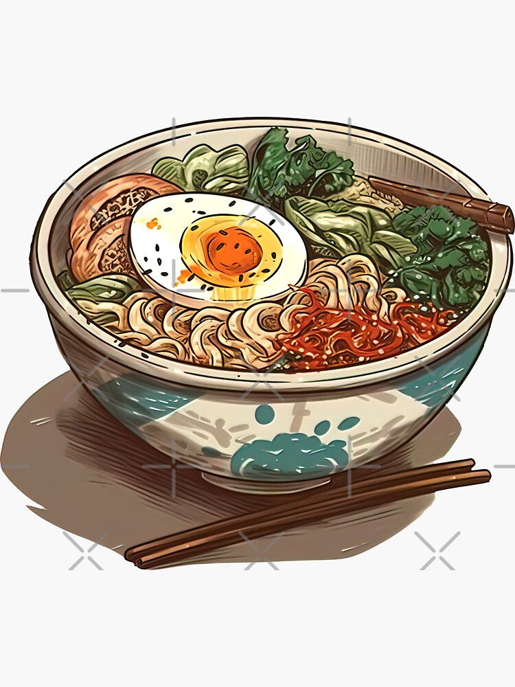 Cute Kawaii Anime Ramen Noodles Soup Japanese Aesthetic Art Print by Homie  Print | Society6