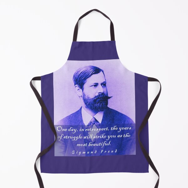 Item preview, Sigmund Freud portrait and quote: One day, in retrospect, the years of struggle will strike you as the most beautiful. designed and sold by artbleed.