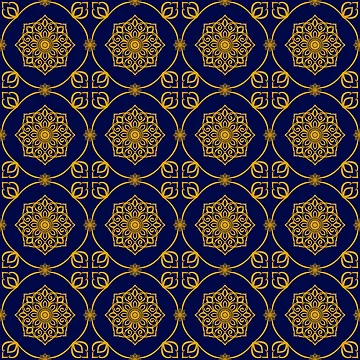 Artwork thumbnail, Ikat Pattern Blue Ikat Pattern Geometric Pattern by Apkdesigner
