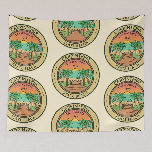 Item preview, Carpinteria State Beach California Circle Badge designed and sold by KrisSidDesigns.