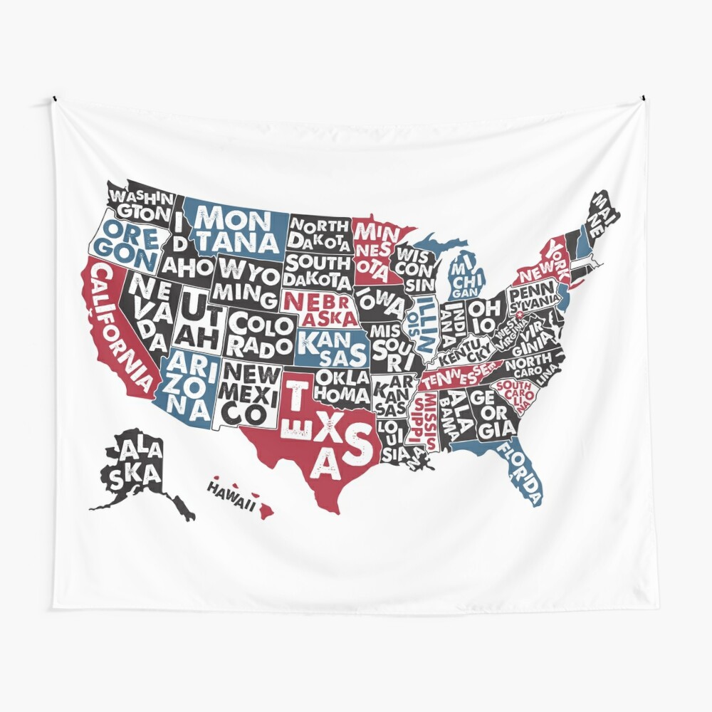 Map Of The United States Of America With Full State Names