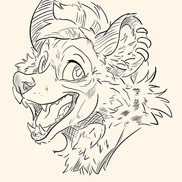 "Hyena line art" Sticker for Sale by Lovelylylyly | Redbubble