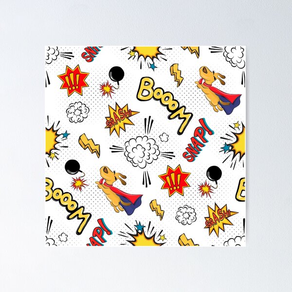 Item preview, cartoon super hero dog draw designed and sold by stefguigui.