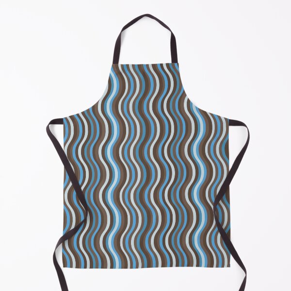 Item preview, Abstract geometric pattern - "Blue & Brown wavy stripes" designed and sold by Hemindway.