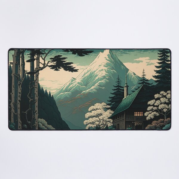 Artikelvorschau, Ruhige Berglandschaft im Hasui-Kawase-Stil entworfen und verkauft von Cigcio.