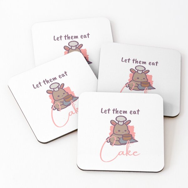 Item preview, Let them Eat Cake - Kawaii Bunny Baker quote designed and sold by ThumboArtBumbo.