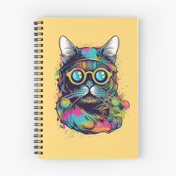 Item preview, Rainbow cat pilot. cat miaw designed and sold by TheInspiredAI.