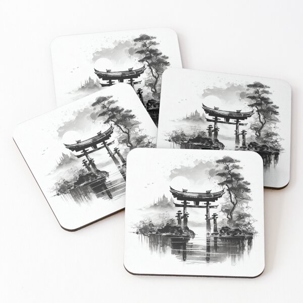 Item preview, Set 001 Japanese Torii by the Lake designed and sold by pixelCROW.