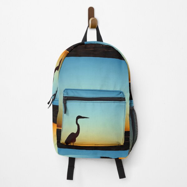 Item preview, Great Blue Heron Sunset Landscape Art designed and sold by Sharon Cummings Art.