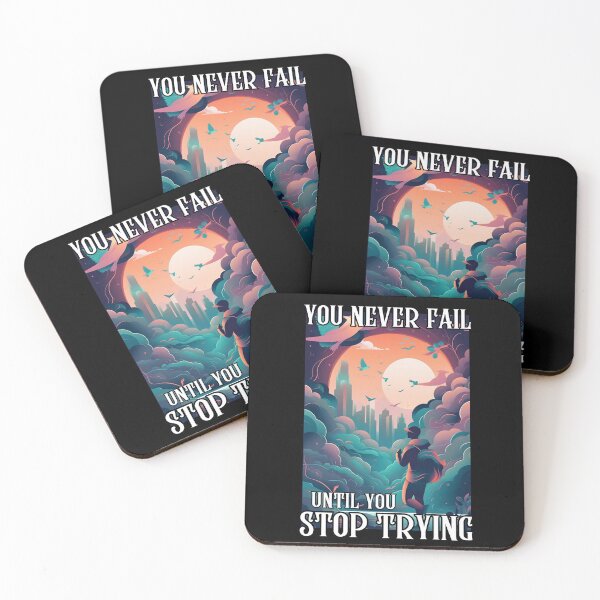 Item preview, You Never Fail Until You Stop Trying designed and sold by letsgetinspired.