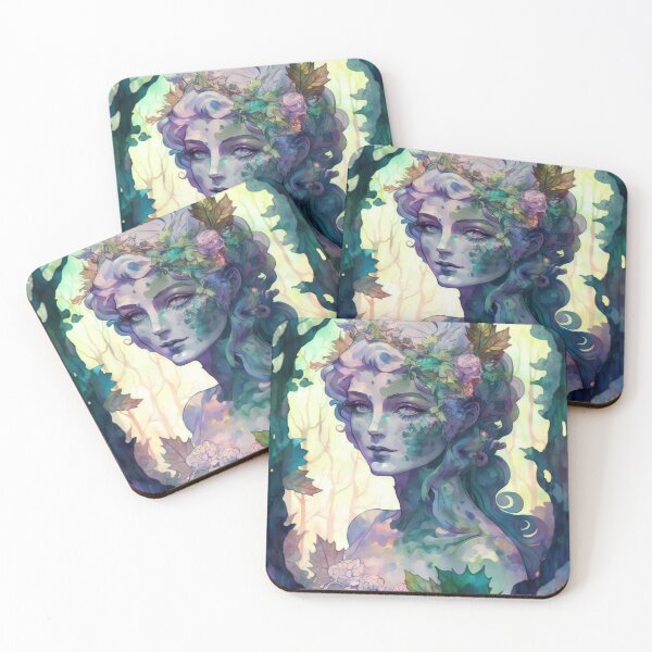 Item preview, Nature Goddess - Woodland Witchy Forest Greenwoman designed and sold by MoonBohemian.