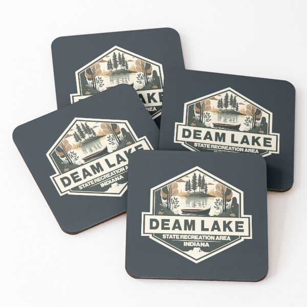 Item preview, Deam Lake State Recreation Area Indiana Travel Art Badge designed and sold by KrisSidDesigns.