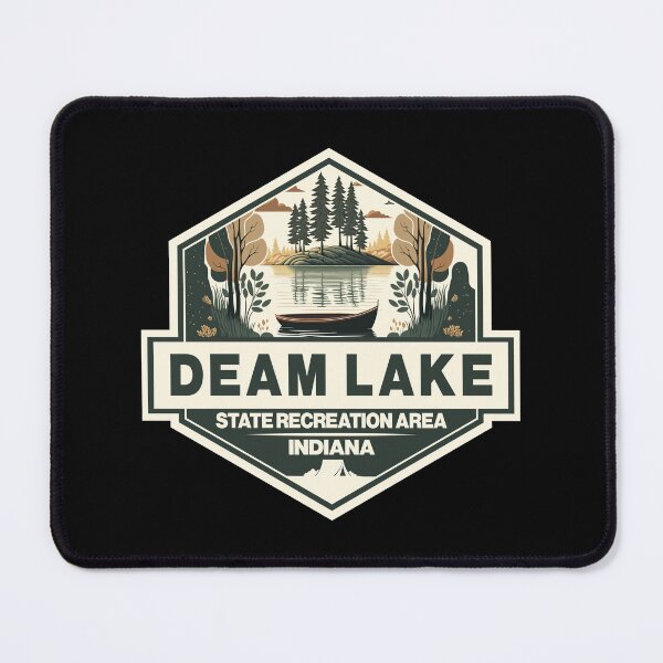 Item preview, Deam Lake State Recreation Area Indiana Travel Art Badge designed and sold by KrisSidDesigns.