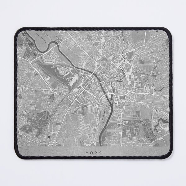 Item preview, Map of York (England) in gray vintage style designed and sold by blursbyai.