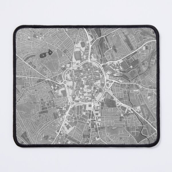 Item preview, Map of Wolverhampton (England) in gray vintage style designed and sold by blursbyai.