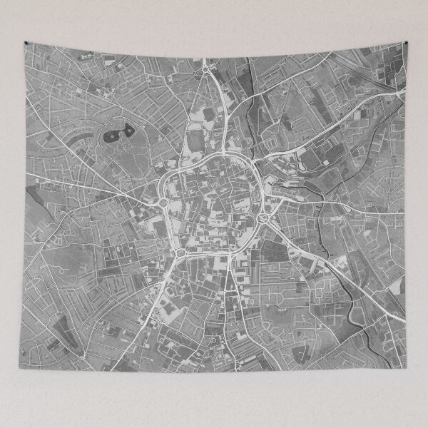 Artikelvorschau, Map of Wolverhampton (England) in gray vintage style entworfen und verkauft von blursbyai.