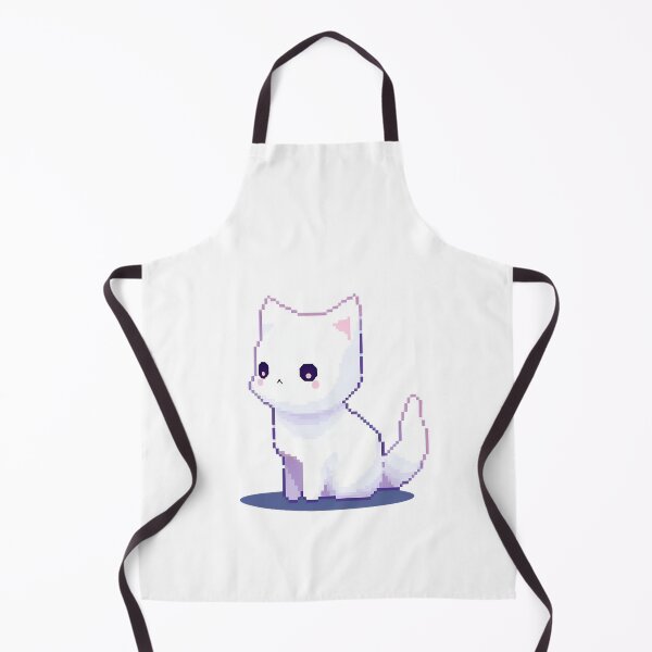 Item preview, Cute White Pixel Kitty designed and sold by Artsynator.