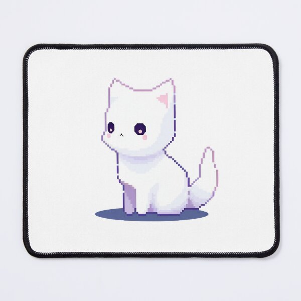 Item preview, Cute White Pixel Kitty designed and sold by Artsynator.