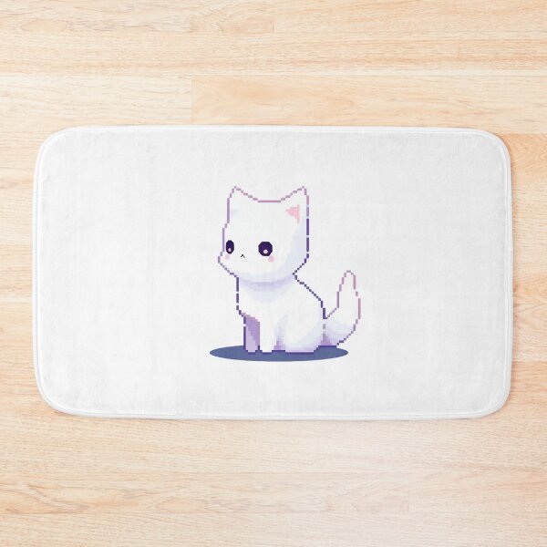 Item preview, Cute White Pixel Kitty designed and sold by Artsynator.