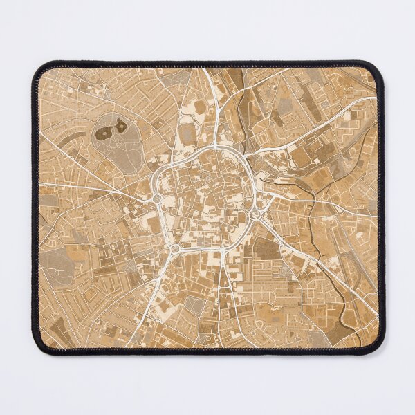 Item preview, Map of Wolverhampton (England) in sepia vintage style designed and sold by blursbyai.