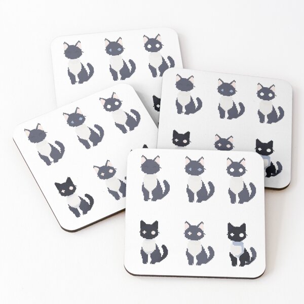 Item preview, Cute set of Pixel Cat, kitty Stickers designed and sold by Artsynator.