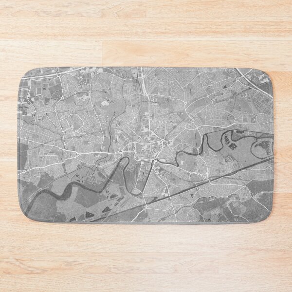 Item preview, Map of Warrington (England) in gray vintage style designed and sold by blursbyai.
