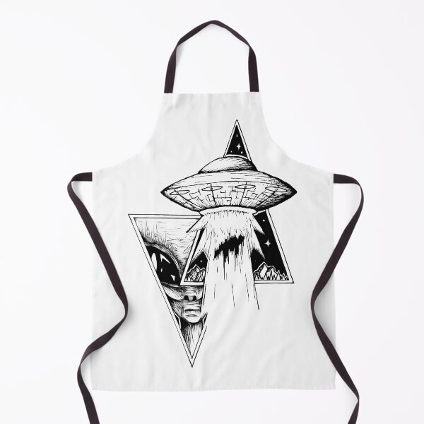 Item preview, UFO Alien Abduction Emblem, Pen and Ink Sci-Fi Art designed and sold by Tritonn204.