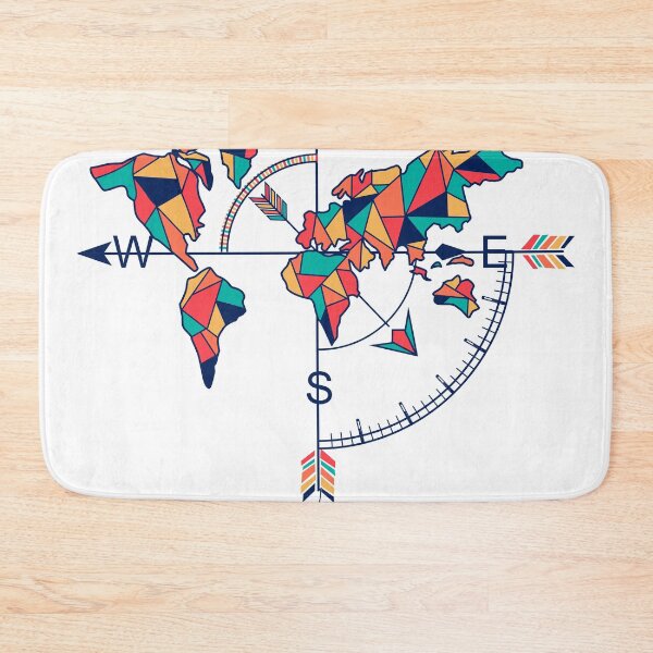 Item preview, WORLD MAP WITH DREAM CATCHER designed and sold by FatUnicornNYC.