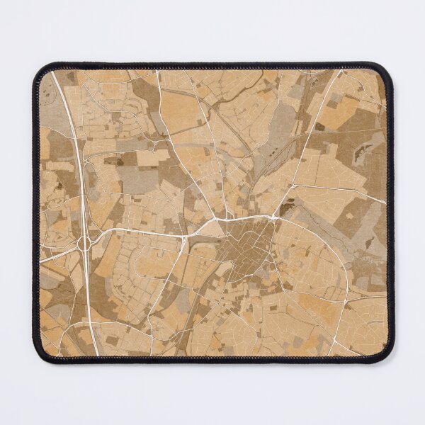 Item preview, Map of Walsall (England) in sepia vintage style designed and sold by blursbyai.