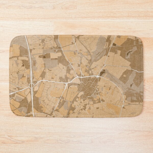 Item preview, Map of Walsall (England) in sepia vintage style designed and sold by blursbyai.