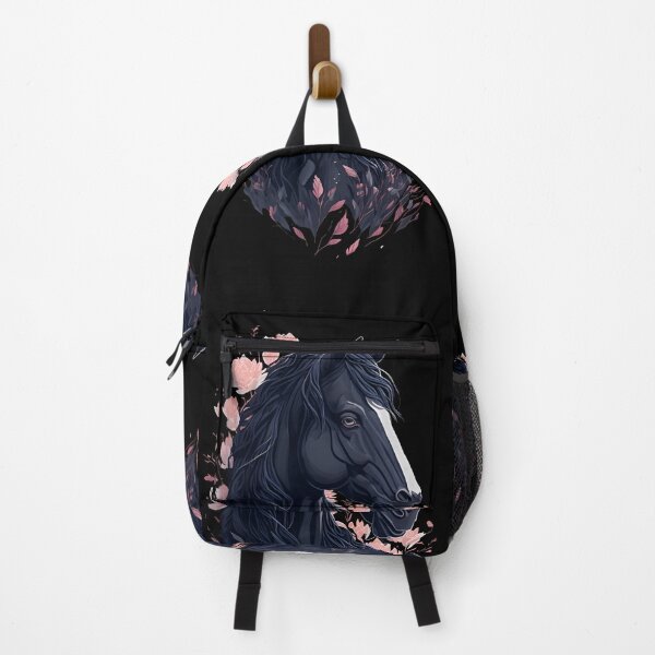 Item preview, Black Horse with Flowers designed and sold by monkycl.