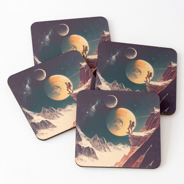 Item preview, Alpinist Climbing the Universe, Vintage Surrealist designed and sold by Synthetic-Dream.