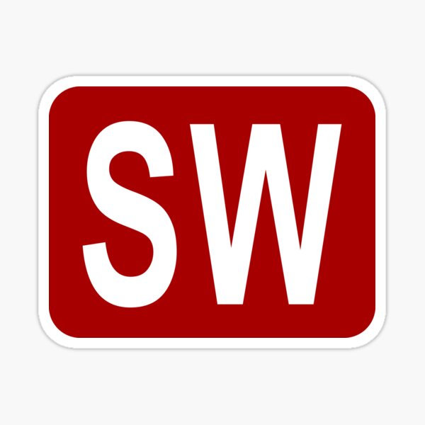 Vista previa del artículo con la obra «SW Initials», diseñado y vendido por Jeallan Designs.