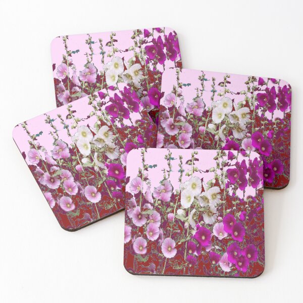 Item preview, ABSTRACT PURPLE HOLLYHOCK FLOWER PATTERN  GARDEN   ART designed and sold by sharlesart.