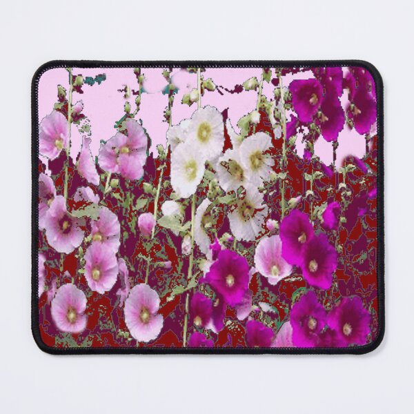 Item preview, ABSTRACT PURPLE HOLLYHOCK FLOWER PATTERN GARDEN ART designed and sold by sharlesart.