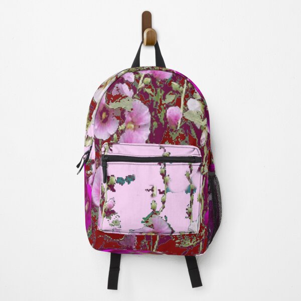 Item preview, ABSTRACT PURPLE HOLLYHOCK FLOWER PATTERN GARDEN ART designed and sold by sharlesart.