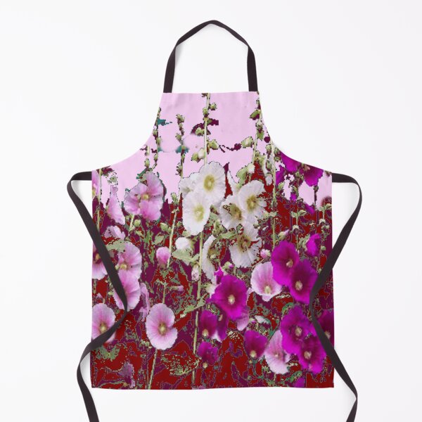 Item preview, ABSTRACT PURPLE HOLLYHOCK FLOWER PATTERN GARDEN ART designed and sold by sharlesart.