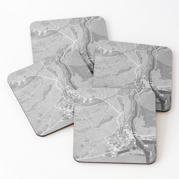 Item preview, Map of Swansea (Wales) in gray vintage style designed and sold by blursbyai.