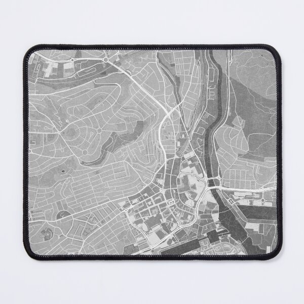 Item preview, Map of Swansea (Wales) in gray vintage style designed and sold by blursbyai.