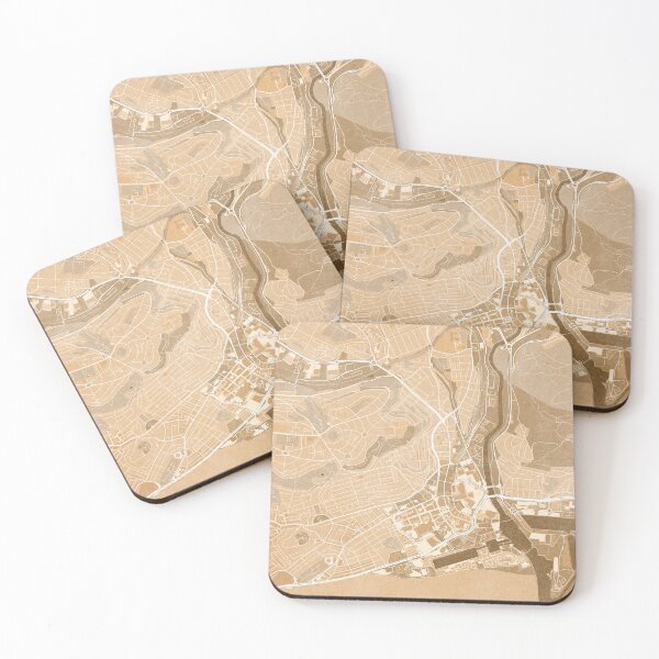 Item preview, Map of Swansea (Wales) in sepia vintage style designed and sold by blursbyai.