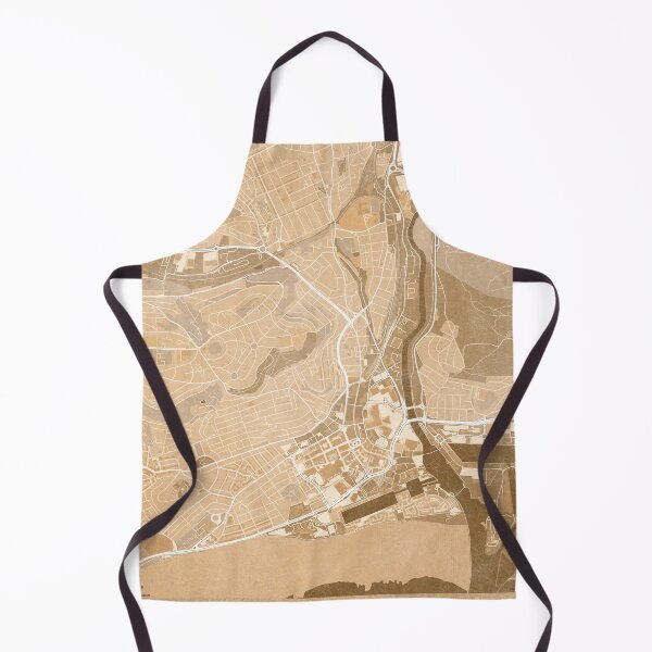 Item preview, Map of Swansea (Wales) in sepia vintage style designed and sold by blursbyai.