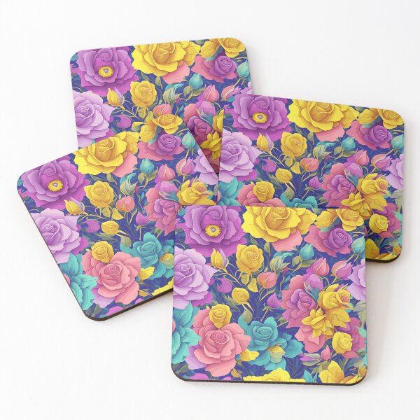 Artikelvorschau, Lebendiges Blumenmuster entworfen und verkauft von RockBeeDesigns.