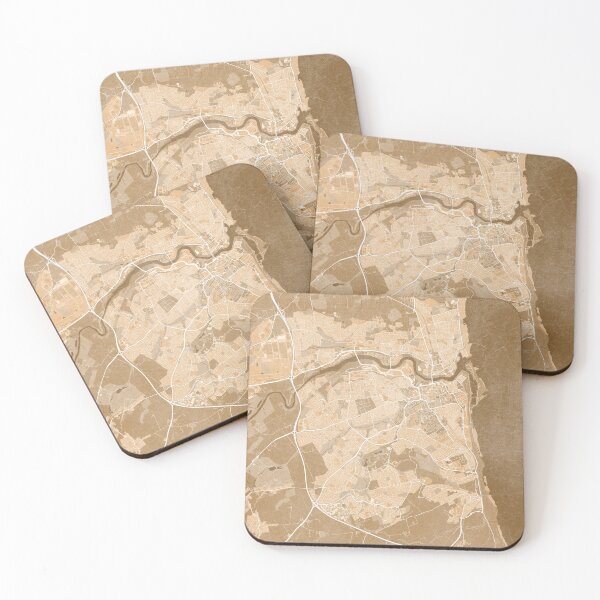 Item preview, Map of Sunderland (England) in sepia vintage style designed and sold by blursbyai.